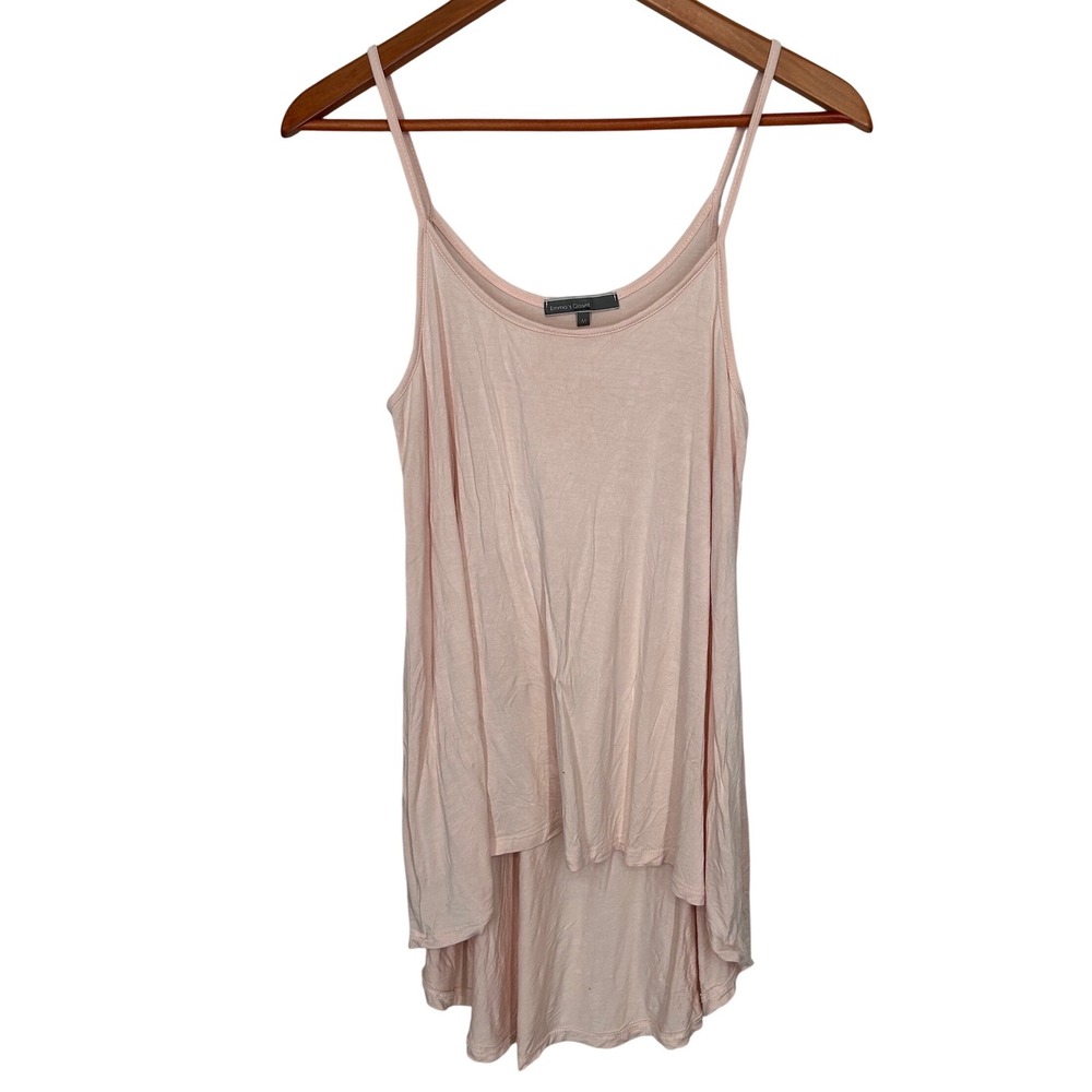 Emma's Closet Soft Pink Spaghetti Strap High Low Tank Top Women's Size Medium‎